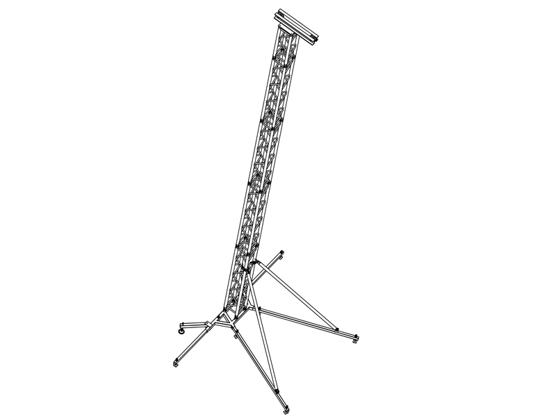 Line Array Speaker Towers H7m, Loads 800kg (Inclination 10-12Degree)